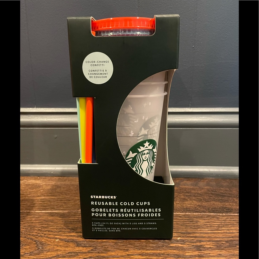 Starbucks spring ‘21 Color Change 5 Pack Straw Cup